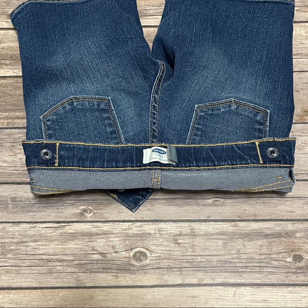 Old Navy Medium Wash Girls Denim Bermuda Shorts NWT 8 Regular Adjustable Waist - Picture 5 of 9